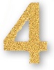 number-4-glitter-gold