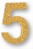 number-5-glitter-gold