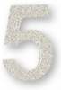 number-5-glitter-silver